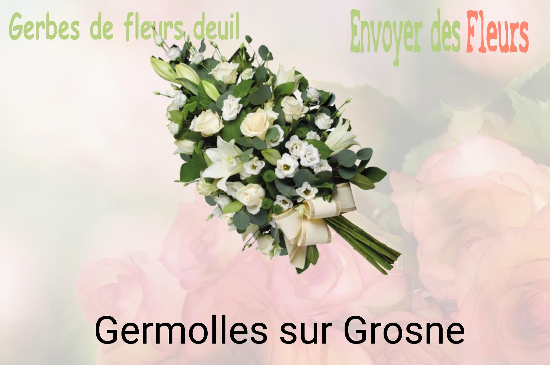 Gerbe de fleurs de deuil livrée à Germolles-sur-Grosne